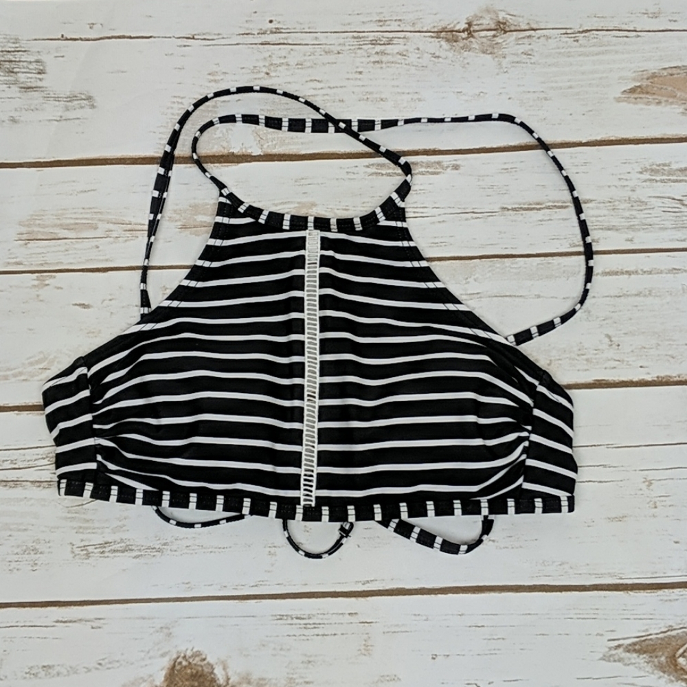 Xhilaration Black and White Bikini Top Women's S